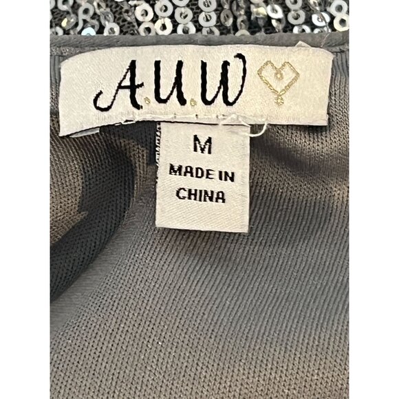 Silver Sequin Mini Dress | As U Wish | Medium | Holiday Party Glam - Picture 3 of 10